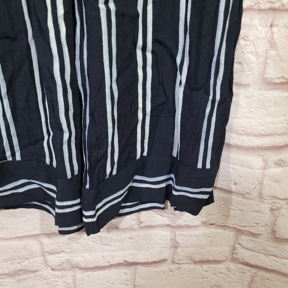 Lulu's Blue Striped High Rise Wide Leg Loose Fitting Pants - Picture 5 of 12